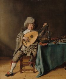 Self-Portrait as a Lute Player, c. 1637/1638. Creator: Jan Miense Molenaer