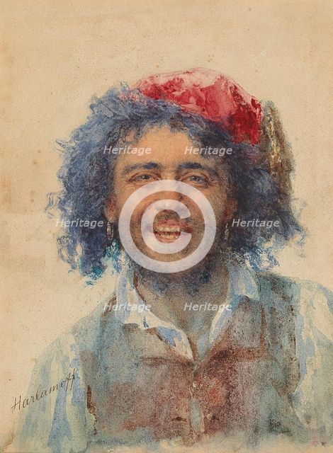 Self-Portrait as Gypsy Baron. Creator: Harlamov (Harlamoff), Alexei Alexeyevich (1840-1922).
