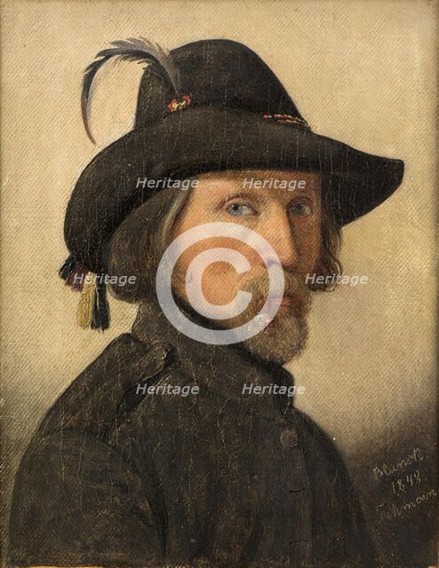Self-Portrait as Legionnaire, 1848. Creator: Blunck, Ditlev (Detlef) (1798-1854).