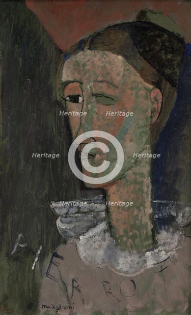 Self-Portrait as Pierrot, 1915.