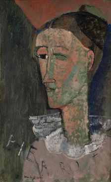 Self-Portrait as Pierrot, 1915. Creator: Amadeo Modigliani