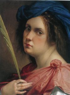 Self-Portrait as Saint Catherine of Alexandria, c. 1618. Creator: Gentileschi, Artemisia (1598-1653)