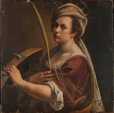 Self-Portrait as Saint Catherine of Alexandria, ca 1616. Creator: Gentileschi, Artemisia (1598-1653)