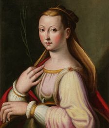 Self-Portrait as Saint Catherine of Alexandria. Creator: Longhi, Barbara (1552-c. 1638)