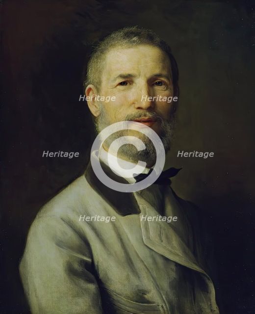 Self-portrait at 60 years old, 1873. Creator: Johann Baptist Reiter.