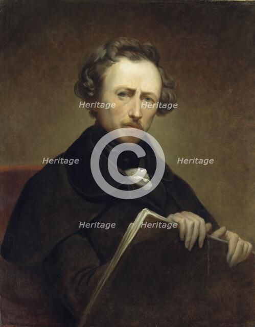 Self Portrait at the age of 43, c.1838. Creator: Ary Scheffer.
