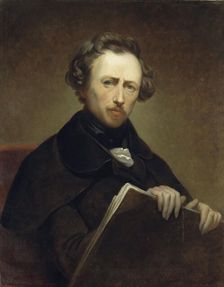 Self Portrait at the age of 43, c.1838. Creator: Ary Scheffer