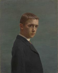 Self-Portrait at the Age of Twenty (Autoportrait à l?âge de vingt ans), 1885. Creator: Vallotton, Felix Edouard (1865-1925)