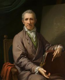 Self-portrait at the easel, 1828. Creator: Johann Baptist Lampi I