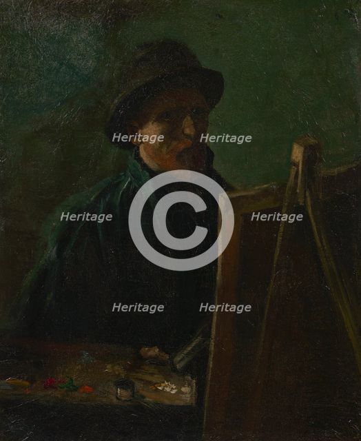 Self-portrait at the easel.