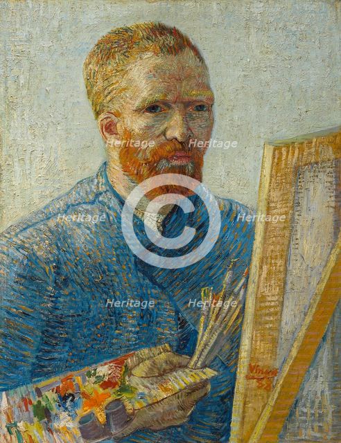 Self-portrait at the easel.