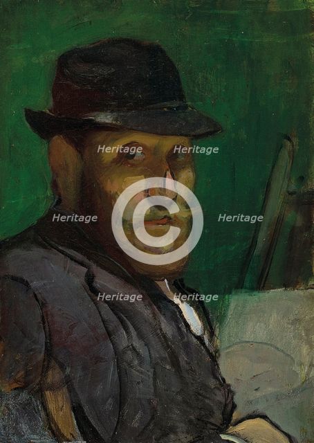 Self-Portrait at the easel, ca 1892. Creator: Anquetin, Louis (1861-1932).