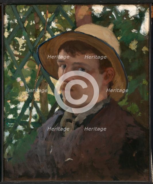 Self-Portrait at Montigny, 1876. Creator: Will H. Low.