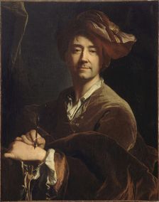 Self-Portrait (Autoportrait dit au porte-mine), 1711. Creator: Rigaud, Hyacinthe François Honoré (1659-1743)