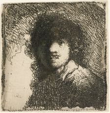 Self-portrait bare-headed: bust, c.1629. Creator: Rembrandt Harmensz van Rijn