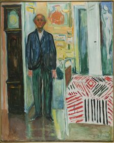 Self-Portrait, Between the Clock and the Bed, 1940-1942
