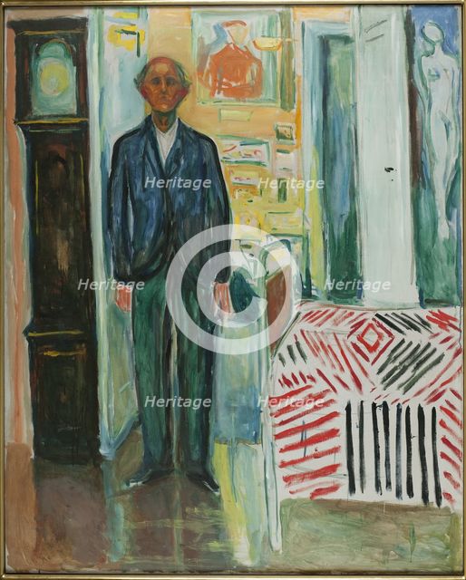 Self-Portrait, Between the Clock and the Bed, 1940-1942.