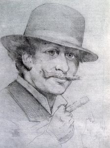 Self-portrait by André Gill 1883, (1927). Artist: Andre Gill
