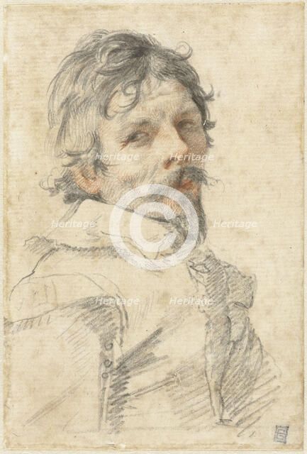 Self-Portrait, c. 1640. Creator: Mellan, Claude (1598-1688).