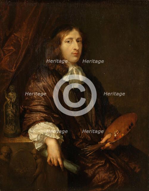 Self-Portrait, c. 1670. Creator: Netscher, Caspar (1639-1684).