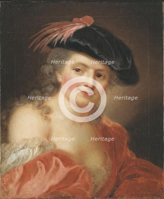 Self-Portrait, c. 1755. Creator: Therbusch-Lisiewska, Anna Dorothea (1721-1782).