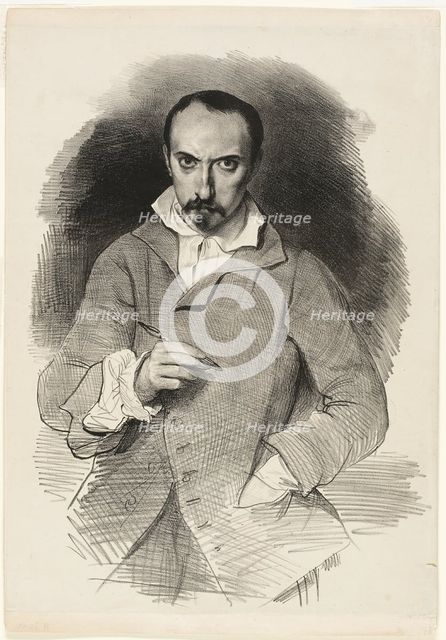 Self-Portrait, c. 1835. Creator: Achille Deveria.