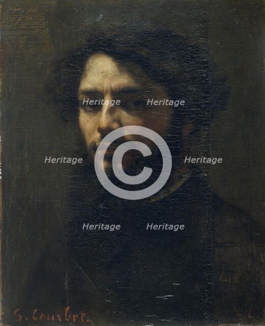Self-Portrait, c. 1850. Creator: Courbet, Gustave (1819-1877).