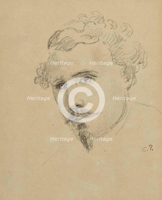 Self-Portrait, c. 1853. Creator: Pissarro, Camille (1830-1903).