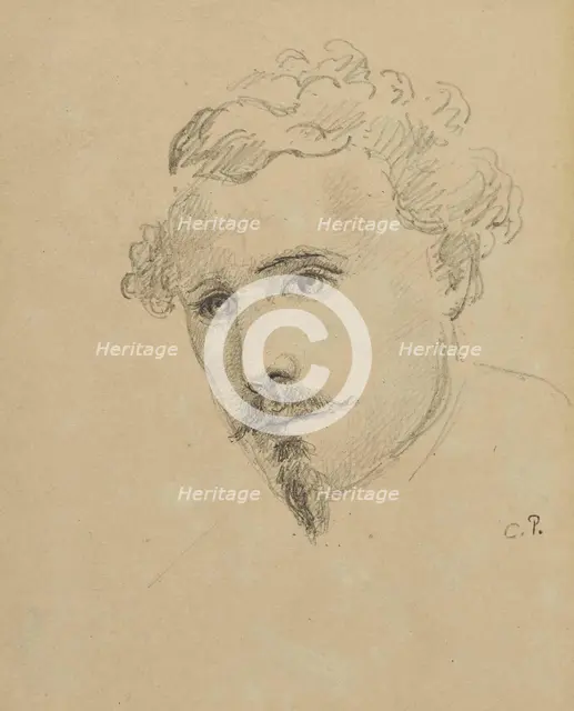 Self-Portrait, c. 1853. Creator: Pissarro, Camille (1830-1903).