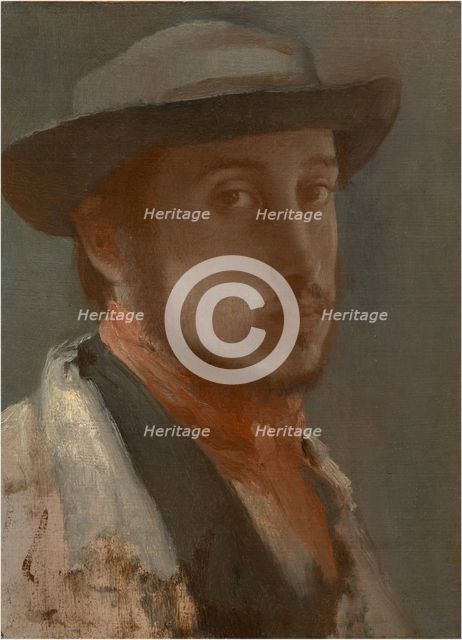 Self-Portrait, c. 1858. Artist: Degas, Edgar (1834-1917)