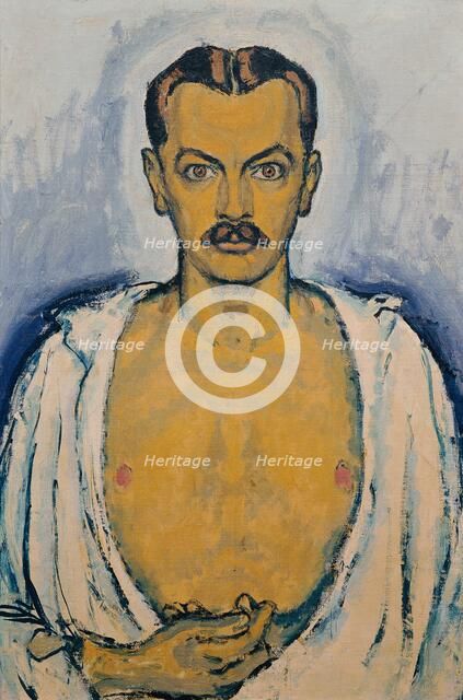 Self-Portrait, c. 1915. Creator: Moser, Koloman (1868-1918).