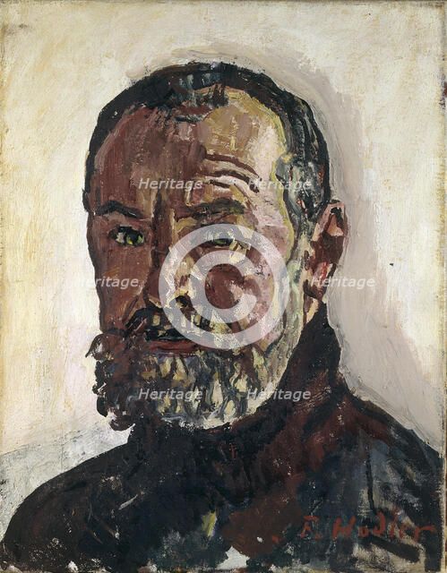 Self-Portrait, c. 1916. Creator: Hodler, Ferdinand (1853-1918).