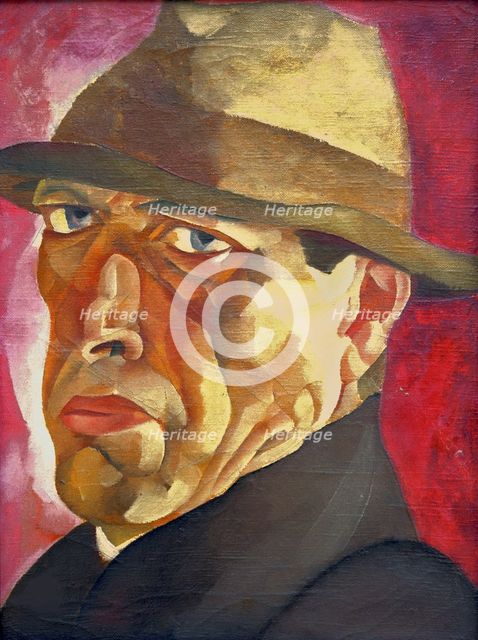 Self-Portrait, c. 1920. Creator: Grigoriev, Boris Dmitryevich (1886-1939).