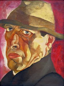 Self-Portrait, c. 1920. Creator: Grigoriev, Boris Dmitryevich (1886-1939)