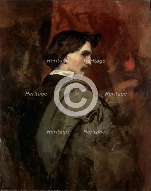 'Self-portrait', c1854-c1858. Artist: Anselm Friedrich Feuerbach