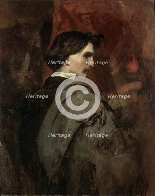 'Self-portrait', c1854-c1858. Artist: Anselm Friedrich Feuerbach