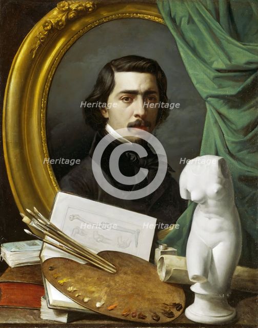 Self-portrait, c1856. Creator: Carlos María Esquivel.