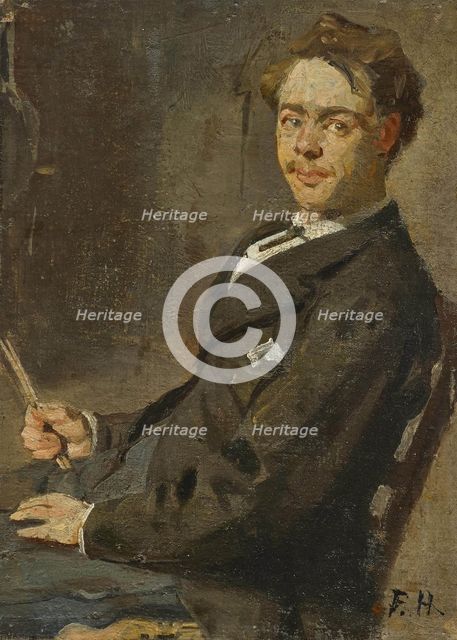 Self-portrait, c1878. Creator: Hodler, Ferdinand (1853-1918).