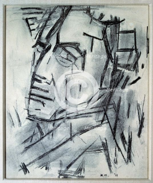 Self-portrait, c1913. Creator: Piet Mondrian.