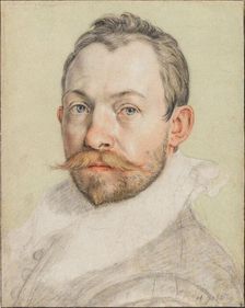 Self-Portrait, ca 1590. Creator: Goltzius, Hendrick (1558-1617)