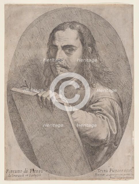Self-Portrait, ca. 1645. Creator: Pietro Testa.