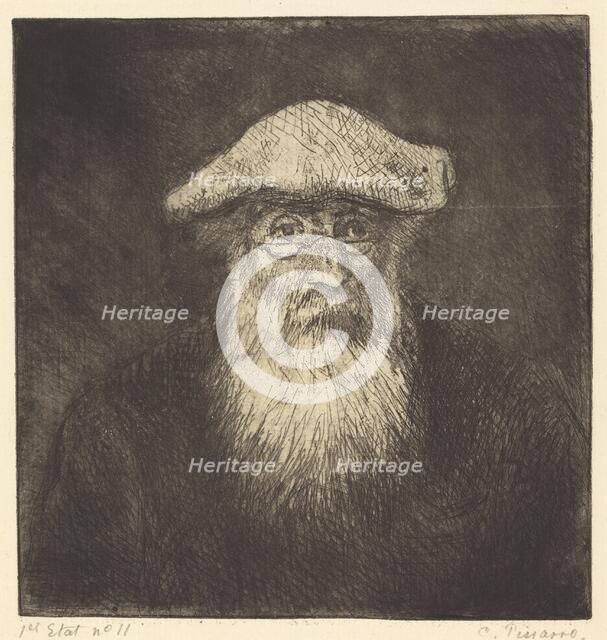 Self-Portrait (Camille Pissarro, par lui-meme), c. 1890. Creator: Camille Pissarro.