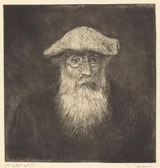 Self-Portrait (Camille Pissarro, par lui-meme), c. 1890. Creator: Camille Pissarro