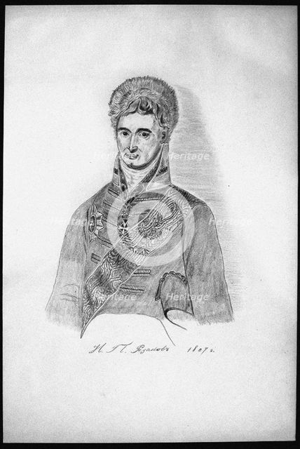Self-Portrait (Copy), 1806. Artist: Rezanov, Nikolay Petrovich (1764-1807)