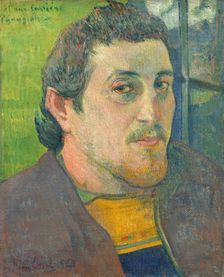 Self-Portrait Dedicated to Carrière, 1888 or 1889. Creator: Paul Gauguin