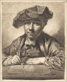 Self-Portrait, Drawing, 1752. Creator: Georg Friedrich Schmidt