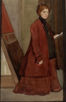 Self-Portrait During Pregnancy, 1901. Creator: Elena Luksch-Makowsky