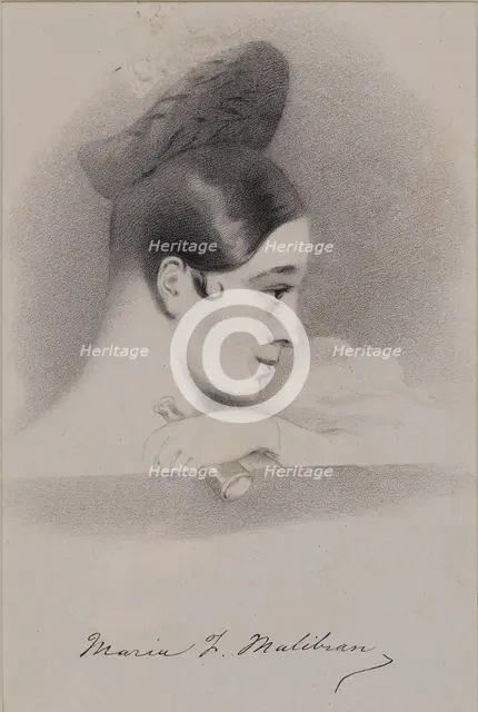 Self-Portrait, Early 1830s. Creator: Malibran-Garcia, Maria (1808-1836).