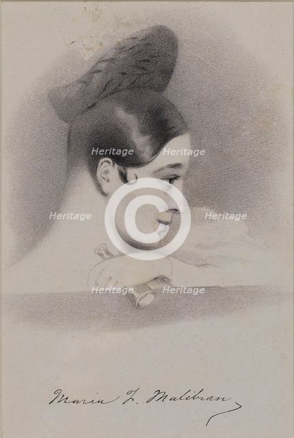 Self-Portrait, Early 1830s. Creator: Malibran-Garcia, Maria (1808-1836).