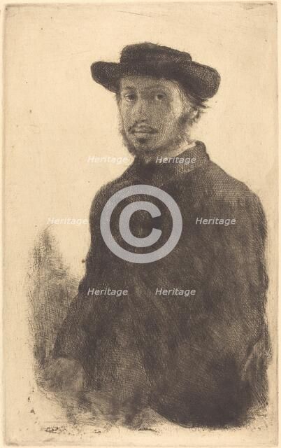 Self-Portrait (Edgar Degas, par lui-même), 1857. Creator: Edgar Degas.
